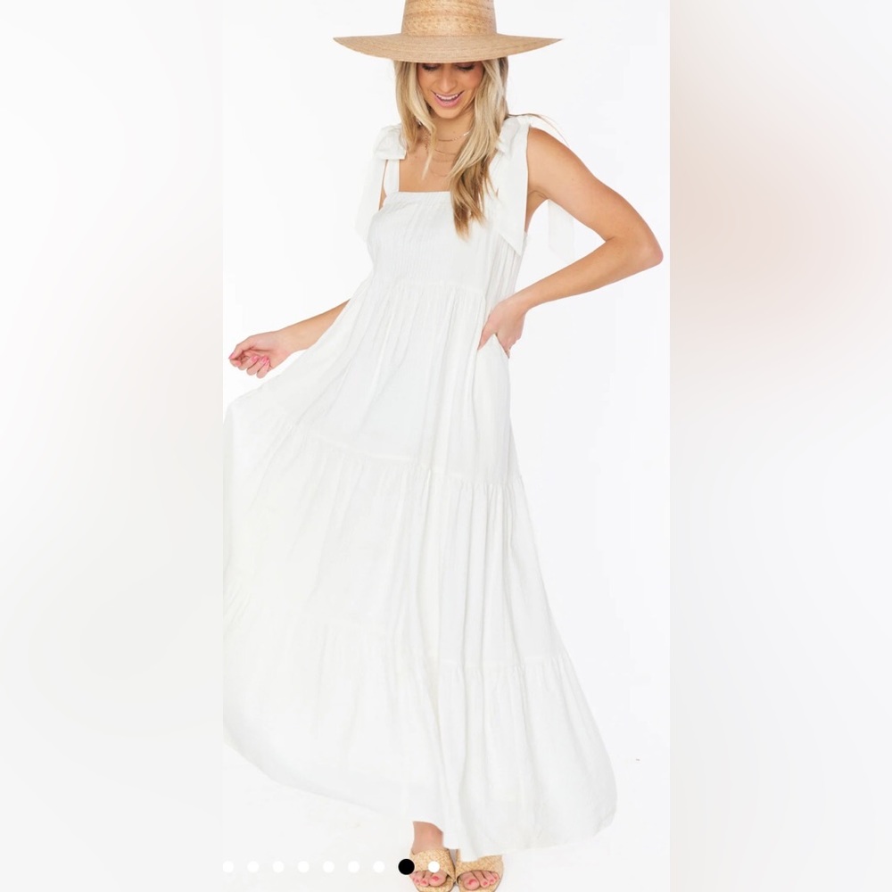 🎉 NWT! Show Me Your MuMu White Sabrina Maxi Dress!😍 - Picture 3 of 9